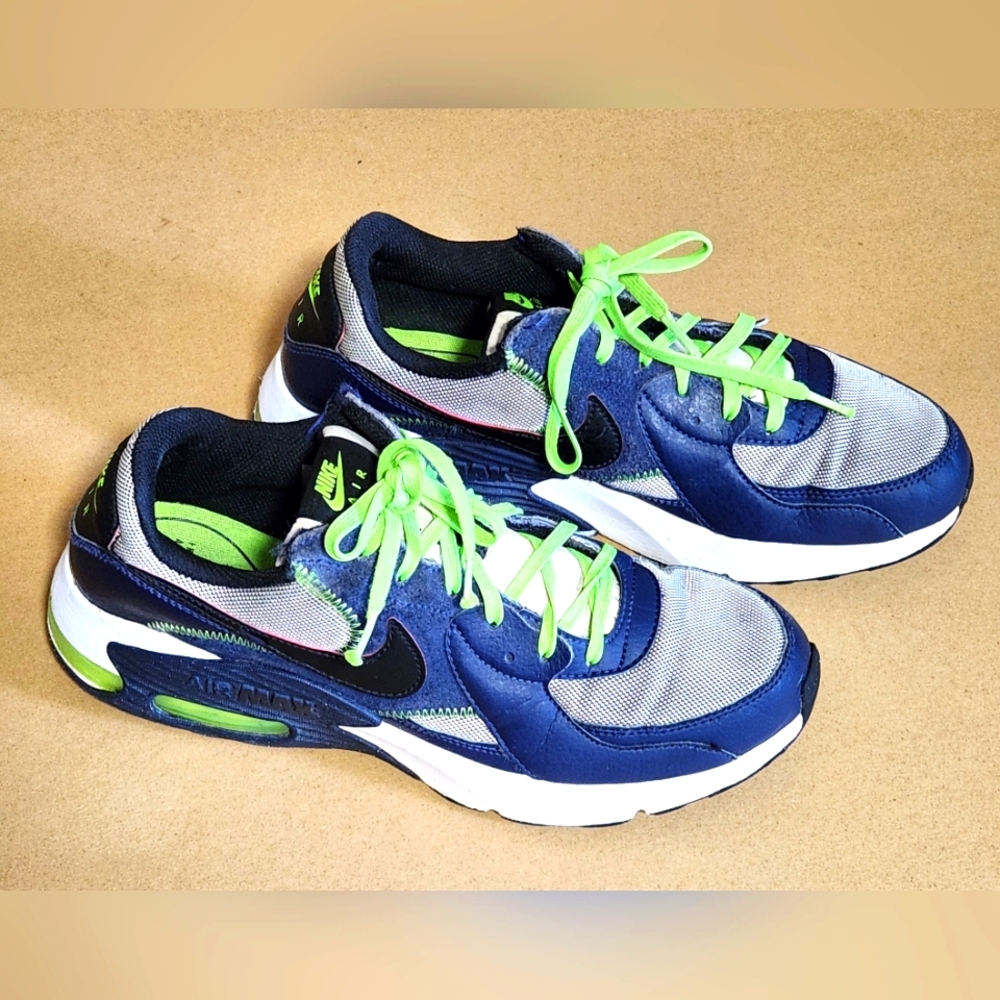 Nike Air Max Excee Green Black Gray Sneakers Mens 8 CD4165 Casual Shoes